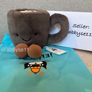 Jellycat Amuseables Coffee Cup Plush Toy NWT Authentic With Dust Bag A6COFC
